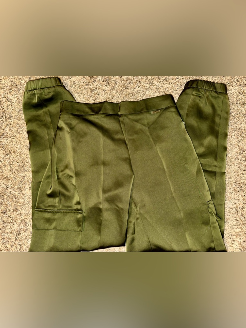 Nine West Olive Green Track Pants